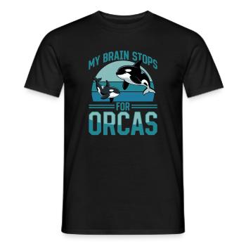 Funny Orca - Männer T-Shirt - Schwarz - Vorne - AI Model Male 178 light (178cm)