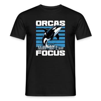 Funny Orca - Männer T-Shirt - Schwarz - Vorne - AI Model Male 178 light (178cm)