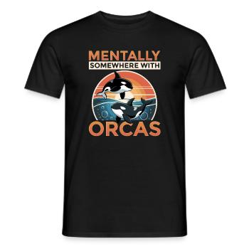 Funny Orca - Männer T-Shirt - Schwarz - Vorne - AI Model Male 178 light (178cm)