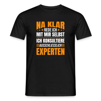 Auto-discussion en disant l’opinion d’expert - T-shirt homme - noir - Devant - AI Model Male 178 light (178cm)