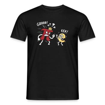 Constantes mathématiques Pi menacé e Comic - T-shirt homme - noir - Devant - AI Model Male 178 light (178cm)