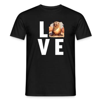 Sea Lions Sea Lion - Men's T-Shirt - black - Front - AI Model Male 178 light (178cm)