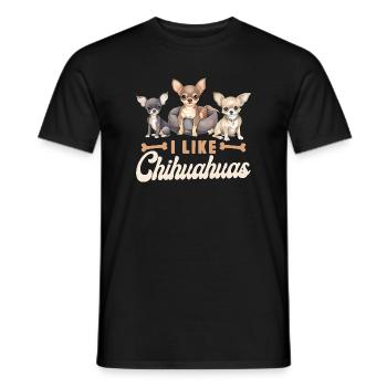Chihuahua Chihuahueño I Like - Men's T-Shirt - black - Front - AI Model Male 178 light (178cm)