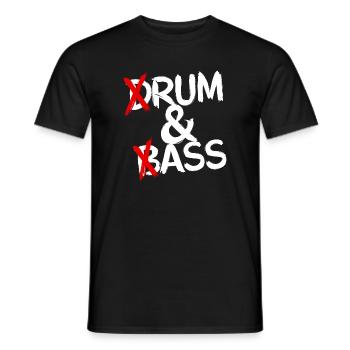 Drum & Bass Rum & Ass lustiger Schlagzeuger - Männer T-Shirt - Schwarz - Vorne - AI Model Male 178 light (178cm)