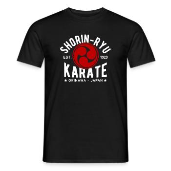 Shorin-Ryu Karate East. 1929 Okinawa Japan - Men's T-Shirt - black - Front - AI Model Male 178 light (178cm)
