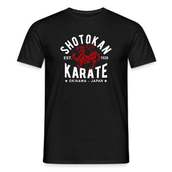 Shotokan Karate Okinawa East. 1928 - Men's T-Shirt - black - Front - AI Model Male 178 light (178cm)