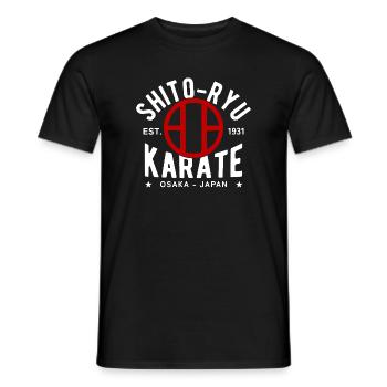 Shito Ryu Karate Osaka Japan Ost. 1931 - Männer T-Shirt - Schwarz - Vorne - AI Model Male 178 light (178cm)