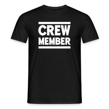 crew member - Men's T-Shirt - black - Front - AI Model Male 178 light (178cm)