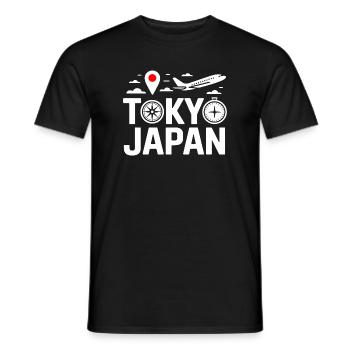 Tokyo Japan City Travel Motif - Men's T-Shirt - black - Front - AI Model Male 178 light (178cm)