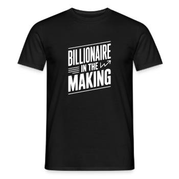 Billionaire in the Making - Men's T-Shirt - black - Front - AI Model Male 178 light (178cm)