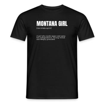 Montana Girl Independence Tee - Männer T-Shirt - Schwarz - Vorne - AI Model Male 178 light (178cm)