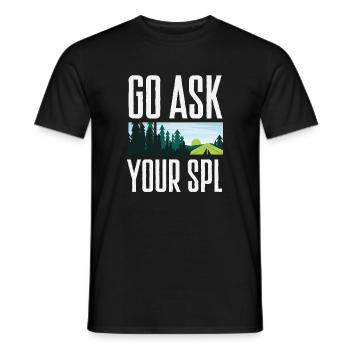Fragen Sie Ihren Spl Scout Scouting Camping - Männer T-Shirt - Schwarz - Vorne - AI Model Male 178 light (178cm)