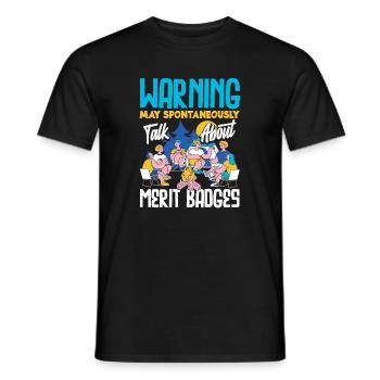 Lustiges Pfadfindergespräch Über Marit Abzeichen - Männer T-Shirt - Schwarz - Vorne - AI Model Male 178 light (178cm)