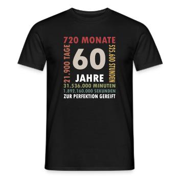 60 Jahre Jubiläum Chronik - Männer T-Shirt - Schwarz - Vorne - AI Model Male 178 light (178cm)
