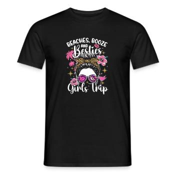 Strände, Alkohol, Besties, Mädelsausflug, Spring Break Spaß - Männer T-Shirt - Schwarz - Vorne - AI Model Male 178 light (178cm)
