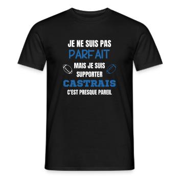 Supporter Rugby  Castrais Humour - T-shirt homme - noir - Devant - AI Model Male 178 light (178cm)