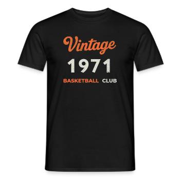 Vintage 1971 – Basketball Club Retro Geburtsjahr - Männer T-Shirt - Schwarz - Vorne - AI Model Male 178 light (178cm)
