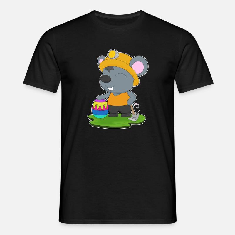 Mouse Easter Mining - Men's T-Shirt - black