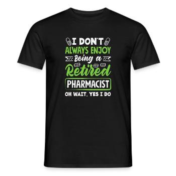 Enjoy being a retired pharmacist - Men's T-Shirt - black - Front - AI Model Male 178 light (178cm)