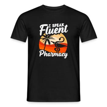 Pharmacists Speak Fluently Pharmacy Technician - Men's T-Shirt - black - Front - AI Model Male 178 light (178cm)
