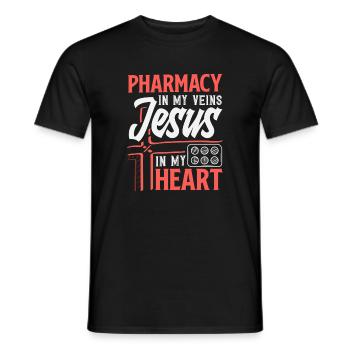 Pharmacien Christ Christ Jesus Pharmacie - T-shirt homme - noir - Devant - AI Model Male 178 light (178cm)