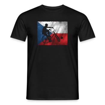 Cyclisme, Cyclball, Cyclisme en salle, République tchèque - T-shirt homme - noir - Devant - AI Model Male 178 light (178cm)