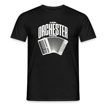 Kein Orchester ohne Akkordeon für Akkordeonspieler - Männer T-Shirt - Schwarz - Vorne - AI Model Male 178 light (178cm)