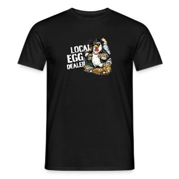 Lokal Eierdealer Huhn - Männer T-Shirt - Schwarz - Vorne - AI Model Male 178 light (178cm)