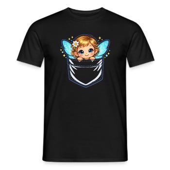 Engelchen Taschen-Portal - Männer T-Shirt - Schwarz - Vorne - AI Model Male 178 light (178cm)