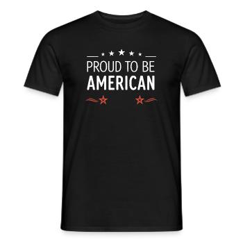 Proud to be American – Retro Stars - Men's T-Shirt - black - Front - AI Model Male 178 light (178cm)