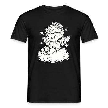 Chérubin de jeu en colère – Angry Angel Gambles - T-shirt homme - noir - Devant - AI Model Male 178 light (178cm)