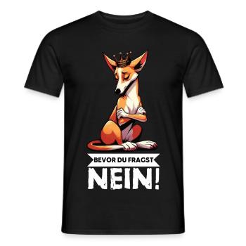 Before you ask No Podenco Podencos Podencos Podencohund - Men's T-Shirt - black - Front - AI Model Male 178 light (178cm)