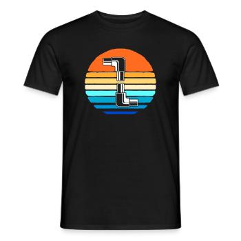 Plumber Plumber - Men's T-Shirt - black - Front - AI Model Male 178 light (178cm)