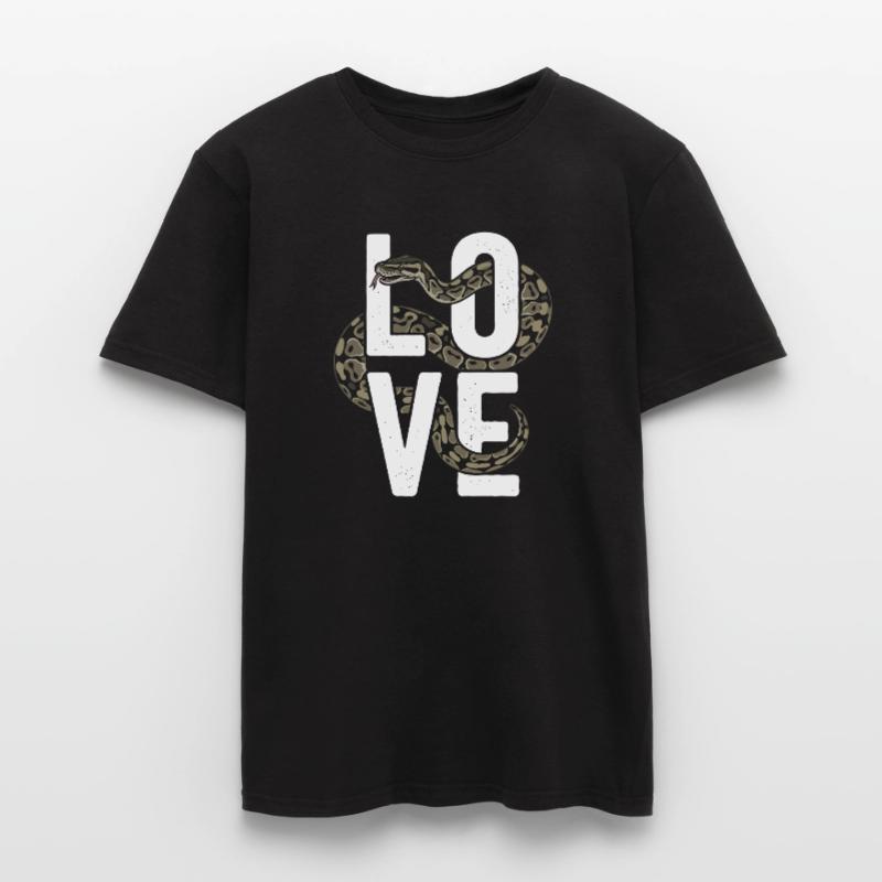 Königspython Schlangen LOVE Terrarium Python Männer T-Shirt