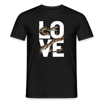King Python Snakes LOVE Terrarium Python - Men's T-Shirt - black - Front - AI Model Male 178 light (178cm)