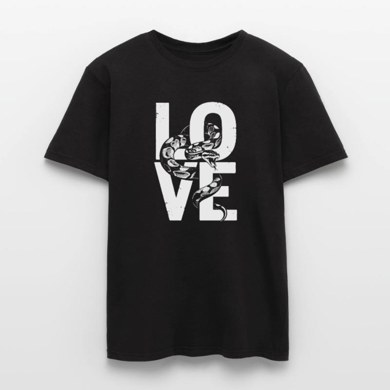 Königspython Schlangen LOVE Terrarium Python Männer T-Shirt
