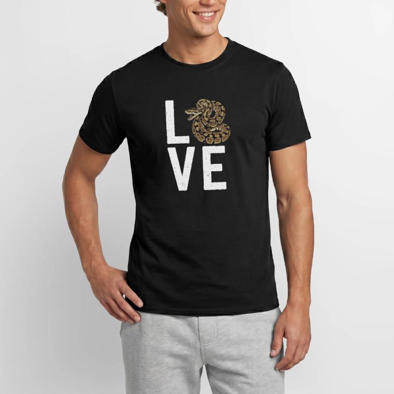 Les serpents rois Python ADORENT les pythons de terrarium T-shirt homme