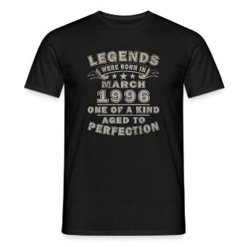 30e anniversaire – mars 1996 Perfection - T-shirt homme - noir - Devant - AI Model Male 178 light (178cm)