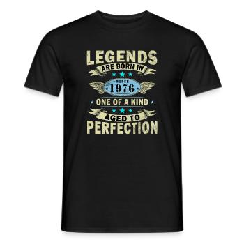 Mars 1976 Marche des Légendes du Jubilé 1976 - T-shirt homme - noir - Devant - AI Model Male 178 light (178cm)
