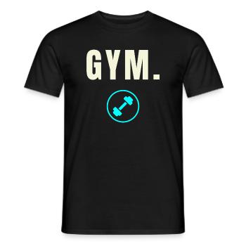 GYM. Success Edition - Minimalistisches Design - Männer T-Shirt - Schwarz - Vorne - AI Model Male 178 light (178cm)