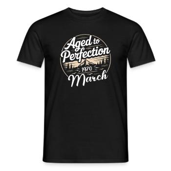 Birthday present march 1970 - Men's T-Shirt - black - Front - AI Model Male 178 light (178cm)