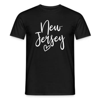 New Jersey Heart Women's Love New Jersey - Männer T-Shirt - Schwarz - Vorne - AI Model Male 178 light (178cm)