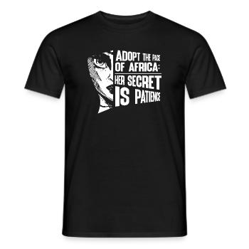 Safari Afrika serengeti wildlife savanne spruch - Männer T-Shirt - Schwarz - Vorne - AI Model Male 178 light (178cm)