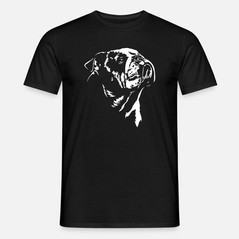 Cane Bulldog Inglese Silhouette Cane Wilsigns - T-shirt uomo - nero