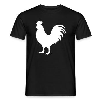Rooster Silhouette - Men's T-Shirt - black - Front - AI Model Male 178 light (178cm)