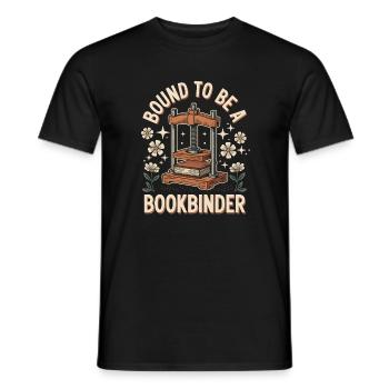 Born bookbinder - Men's T-Shirt - black - Front - AI Model Male 178 light (178cm)