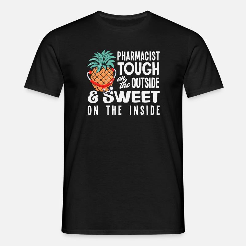 Pineapple apoteker, søde, hård apotek - T-shirt til herrer - sort