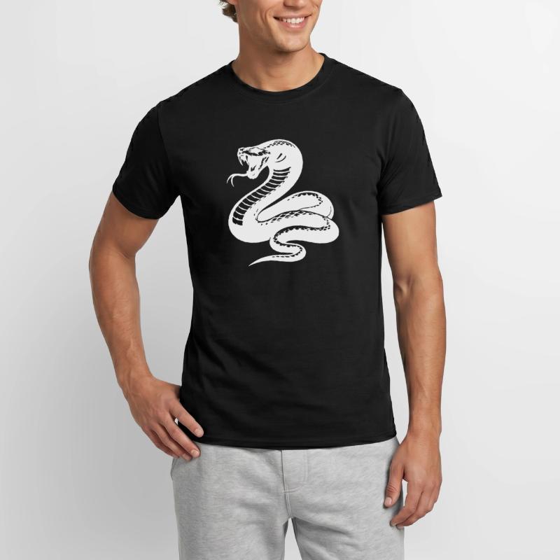 Silhouette du python serpent T-shirt homme
