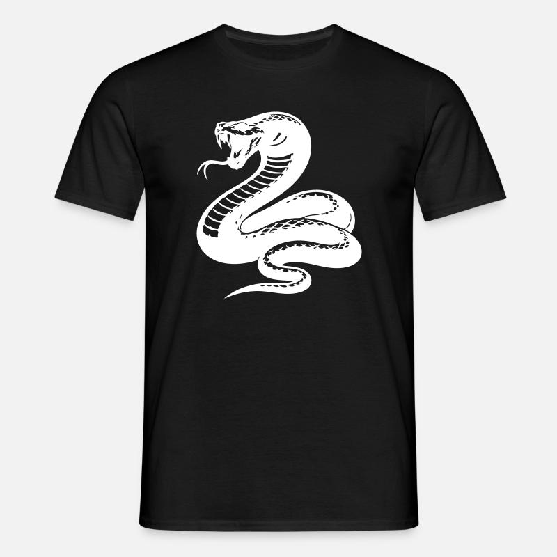 Silhouette du python serpent - T-shirt Homme - noir