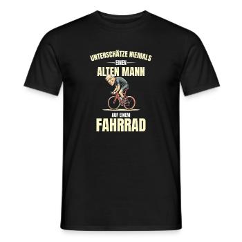 Never underestimate an old man - Men's T-Shirt - black - Front - AI Model Male 178 light (178cm)